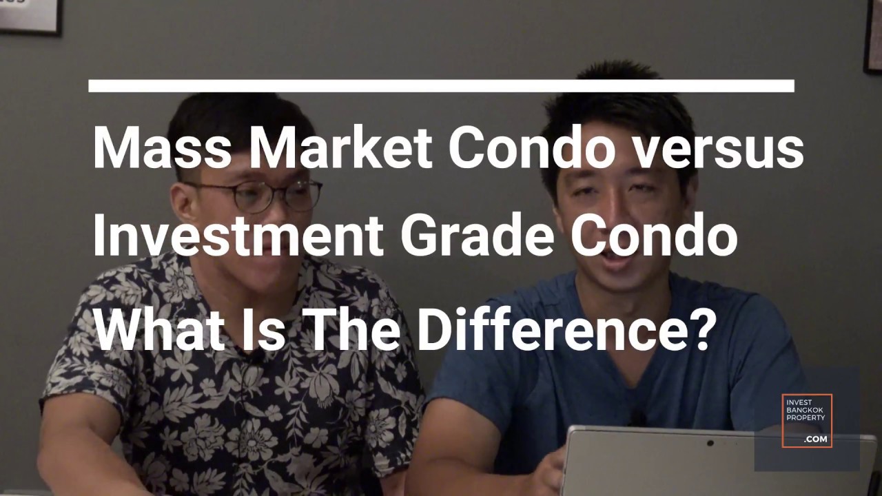 What is the difference between mass market and investment grade condo?