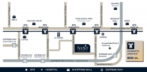 The Nest Sukhumvit 64 by The Nest Property. 600 metres from Punnawithi and Udom Suk BTS Station. This is a low-rise, low-density development. This area is a popular residential area for the locals.