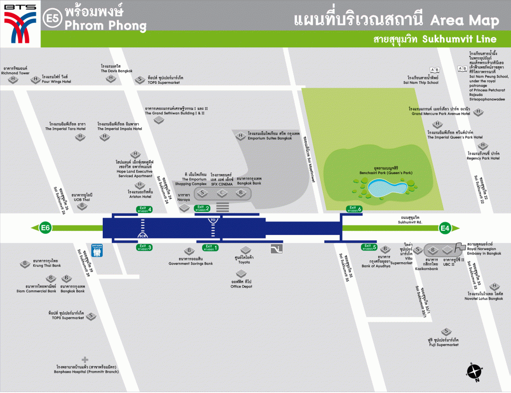Phrom Phong BTS Map