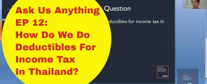 How Do We Do Deductibles For Income Tax In Thailand?