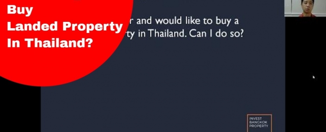 Can Foreigner Buy Landed Property In Thailand?