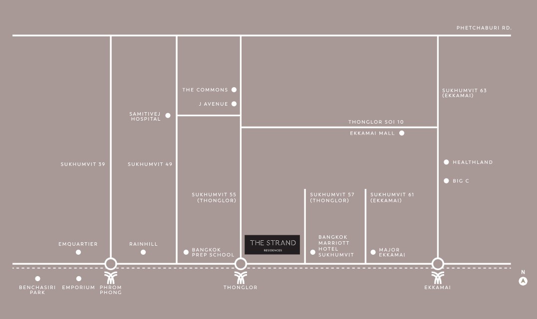 The Strand Thonglor is a freehold condominium by One Six Development. It is located next to THonglor BTS Station in a very prime location in central Bangkok