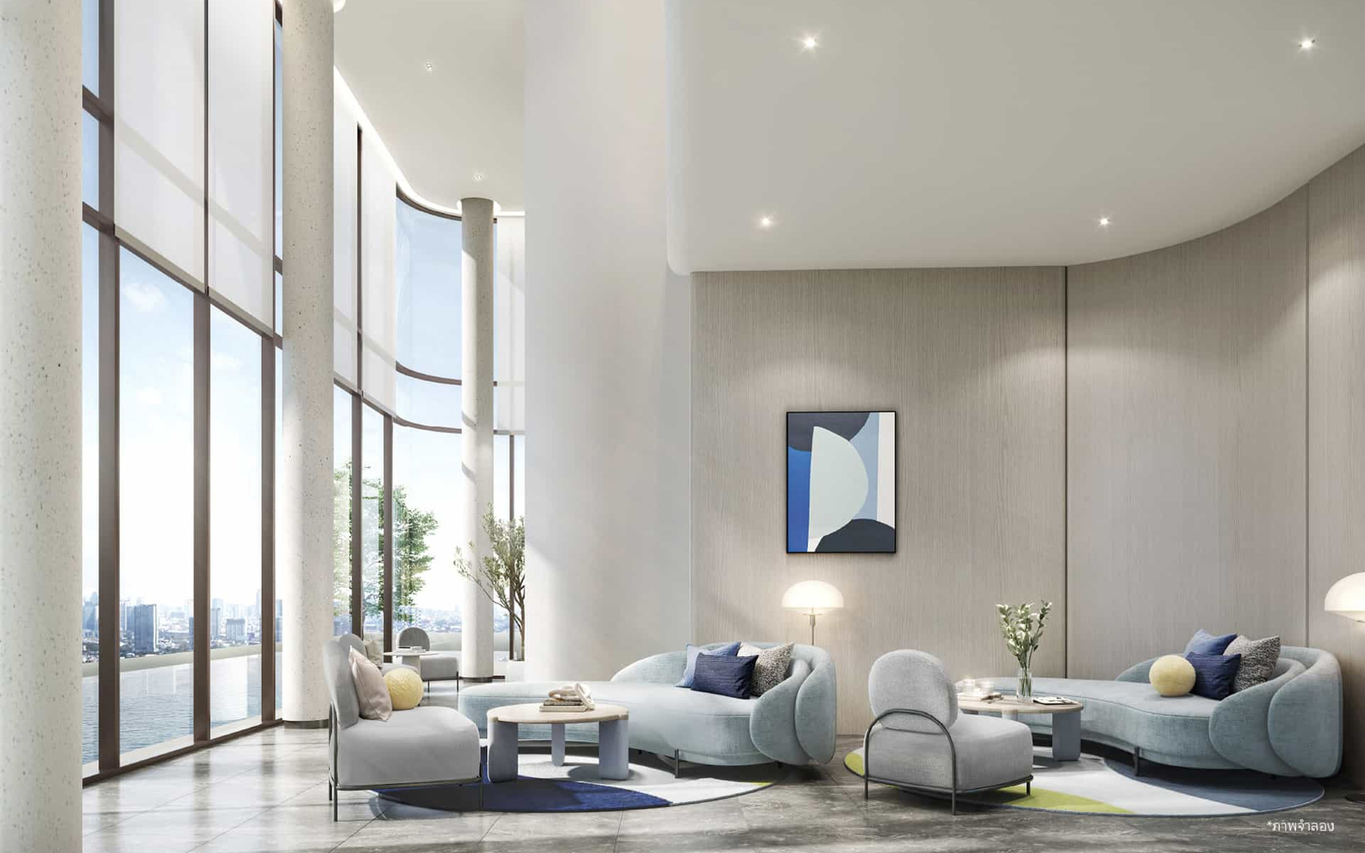 COBE Kaset-Sripatum official amenity lounge rendering