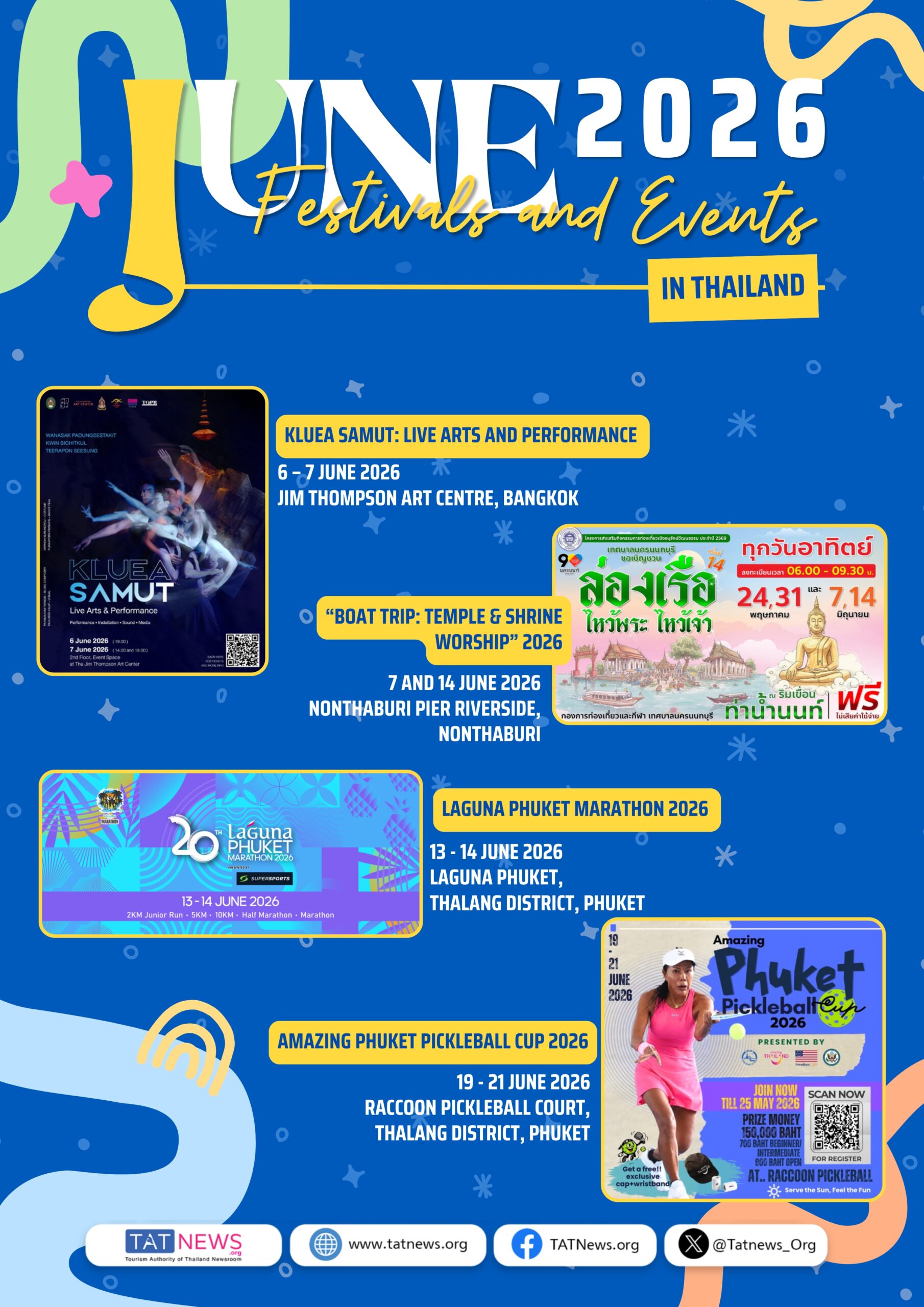 June 2026 Thailand events featuring Bangkok live arts and city activities
