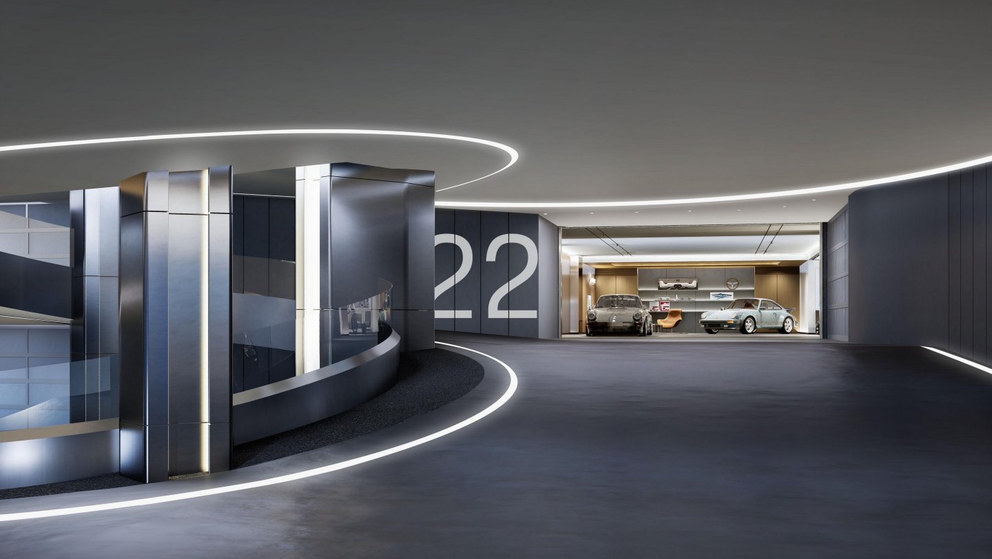 Porsche Design Tower Bangkok official residence interior rendering