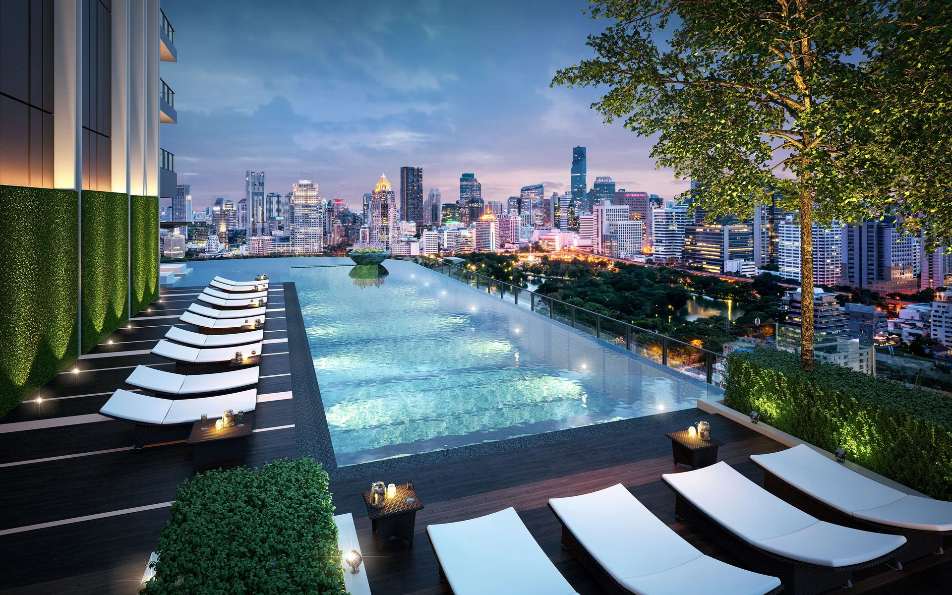 Swimming pool at The Residences at Sindhorn Kempinski Hotel Bangkok