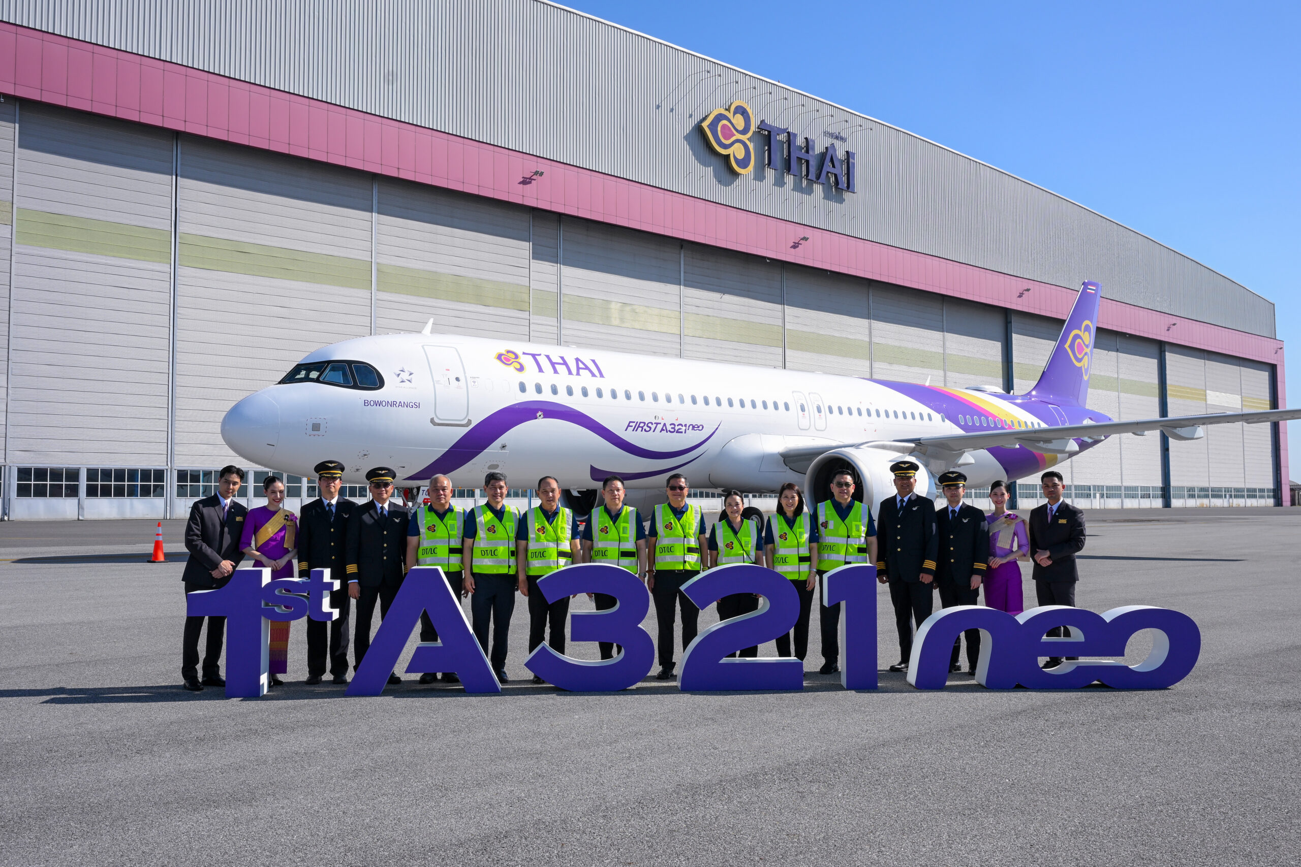 Thai Airways first Airbus A321neo official arrival image