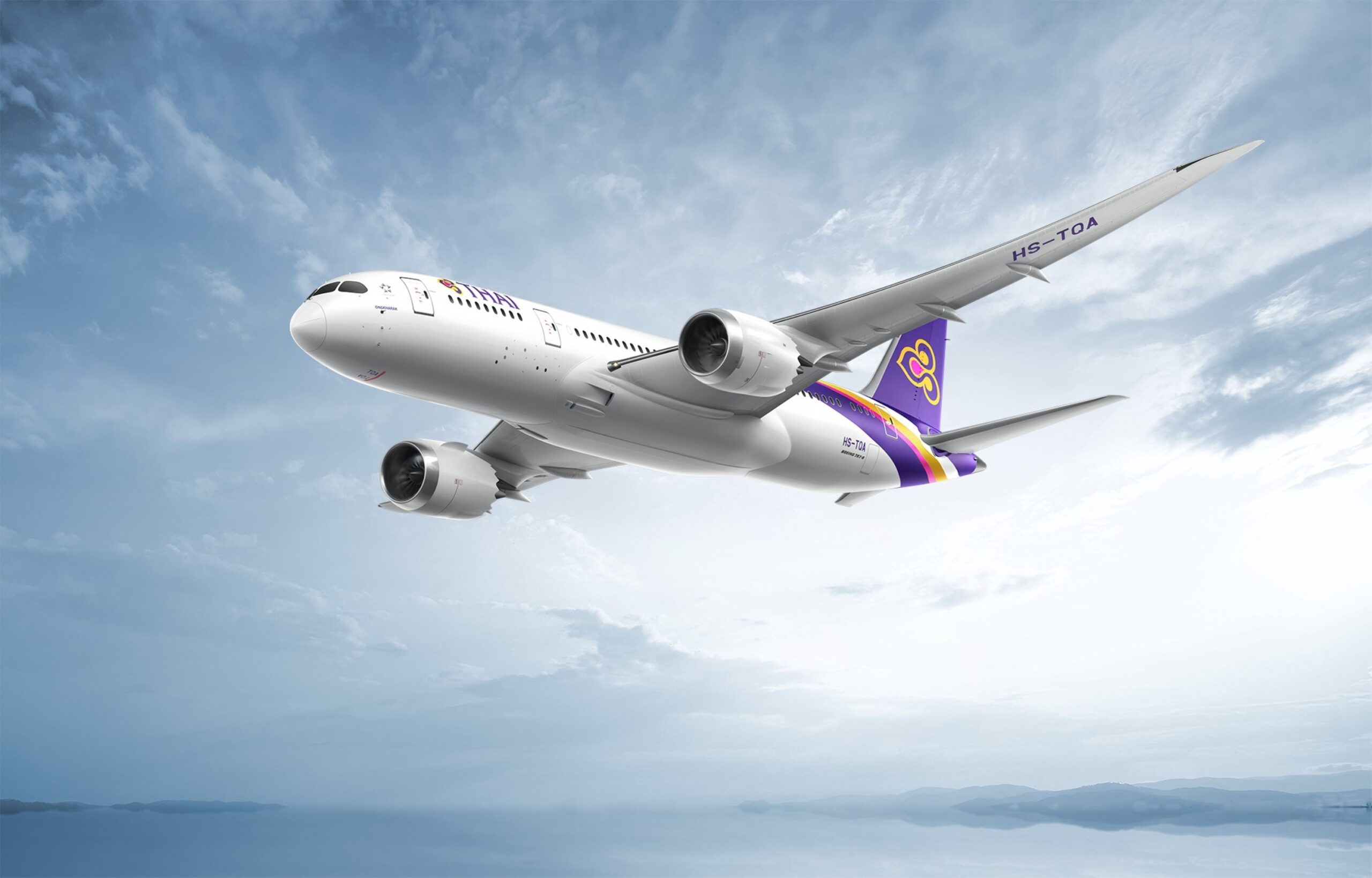 Thai Airways aircraft official company image for connectivity story