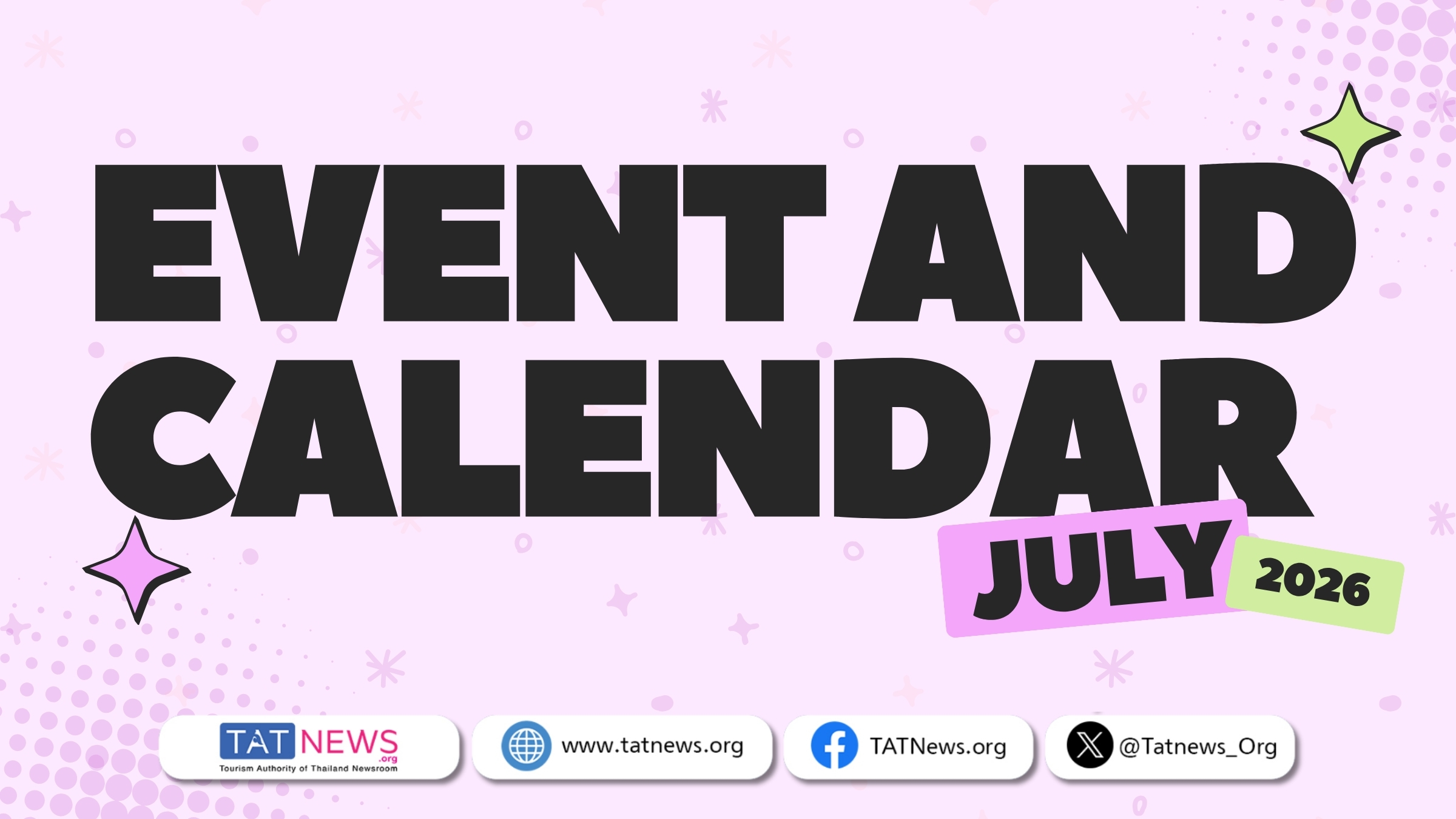 TAT July 2026 Thailand event calendar cover