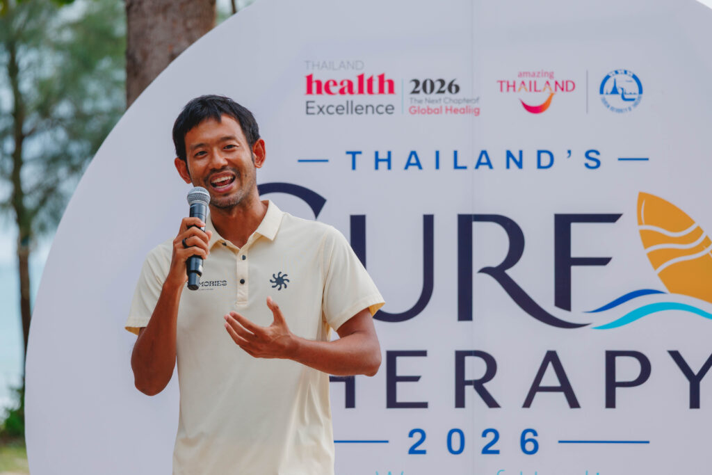 Participants practise surf techniques during Thailand Surf Therapy 2026
