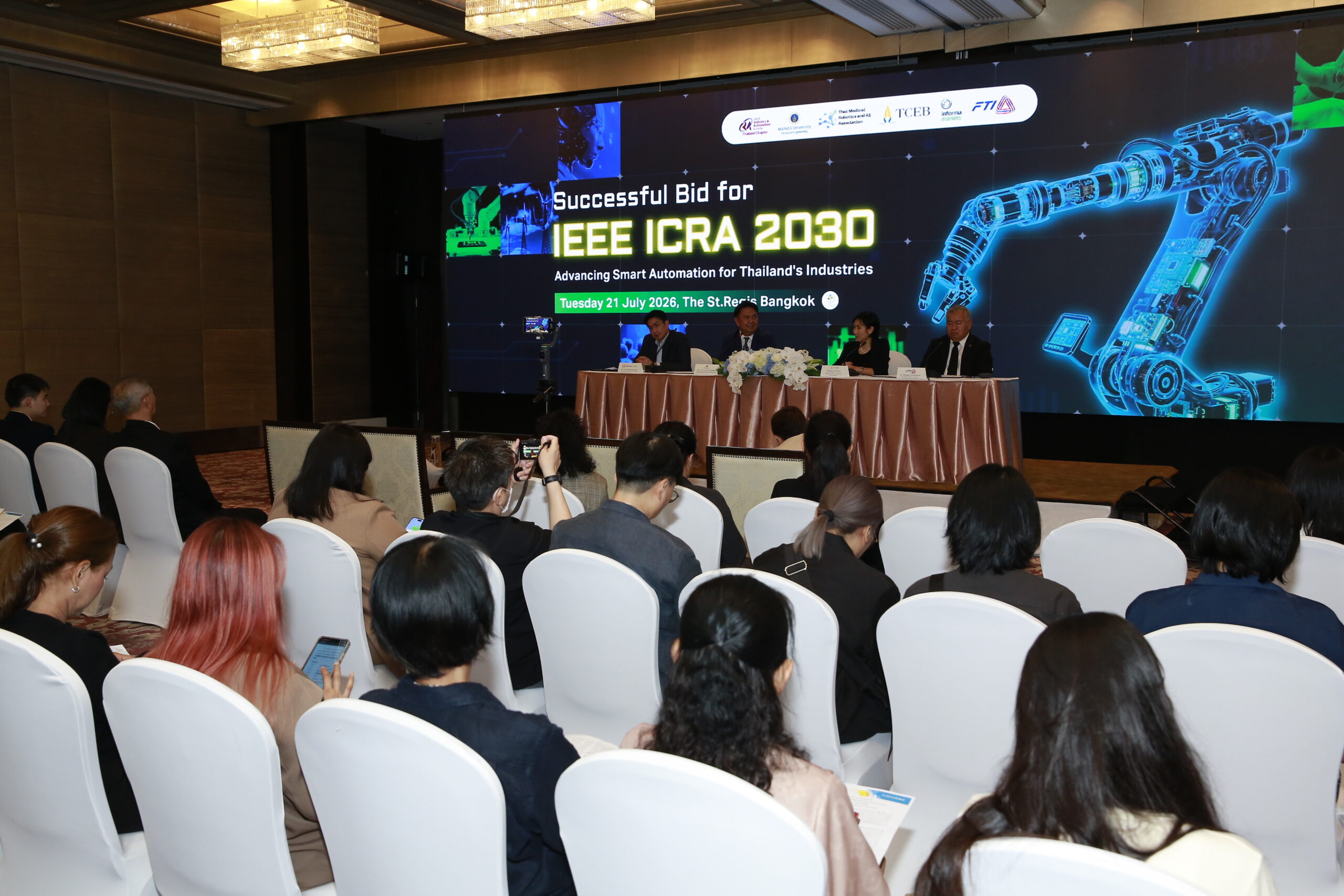 Robotics presentation supporting Bangkok's ICRA 2030 hosting bid