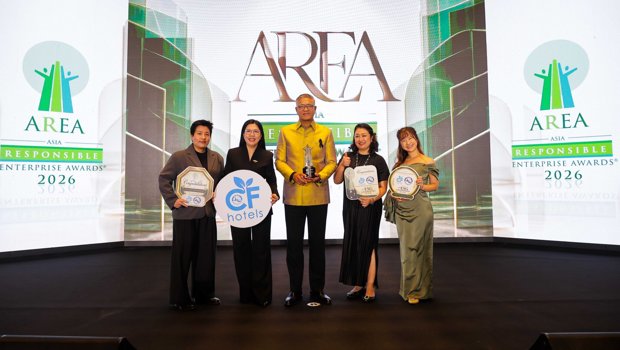Official TAT image of CF-Hotels award representatives at AREA 2026