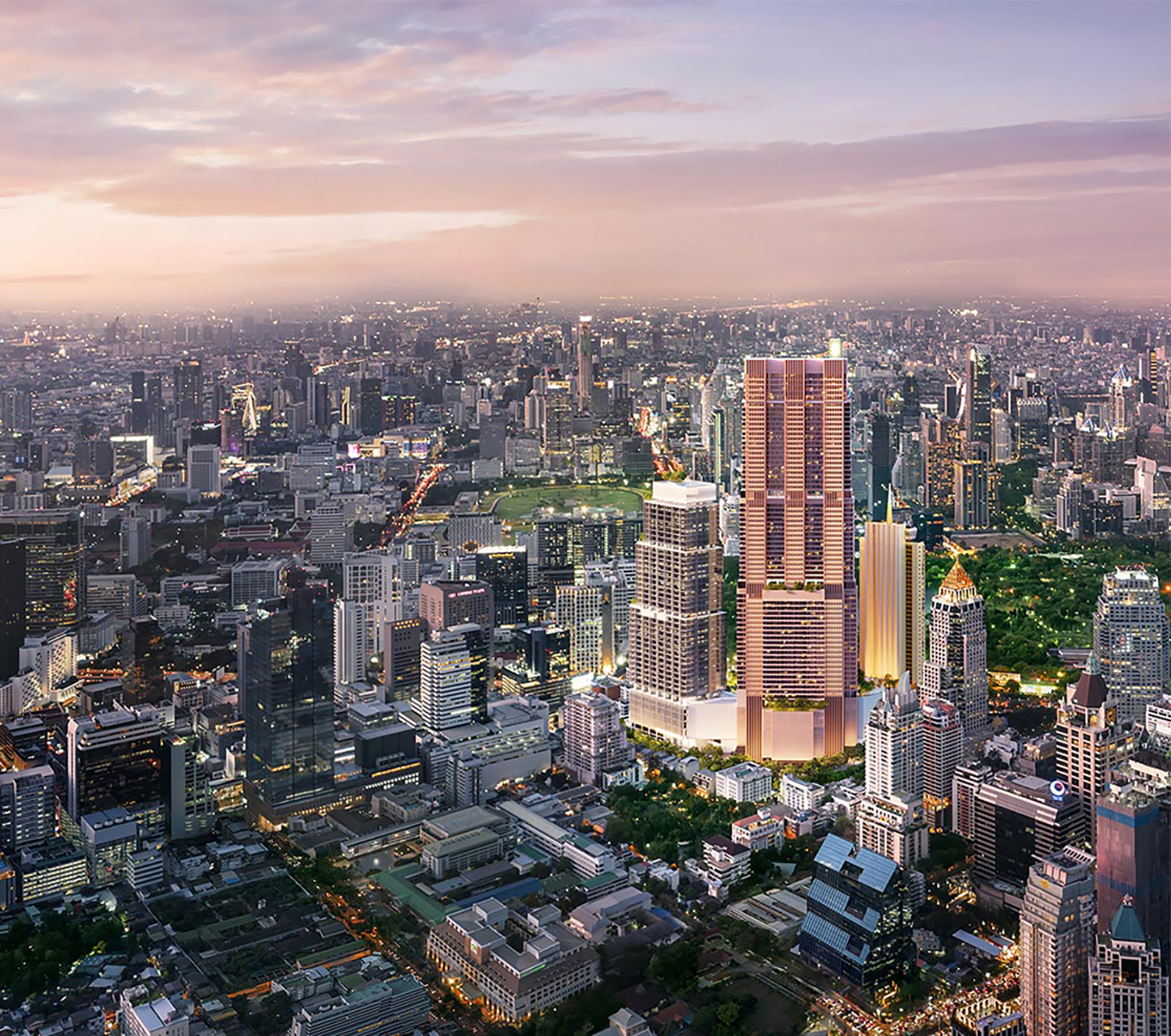 Dusit Central Park location context near Lumpini Park