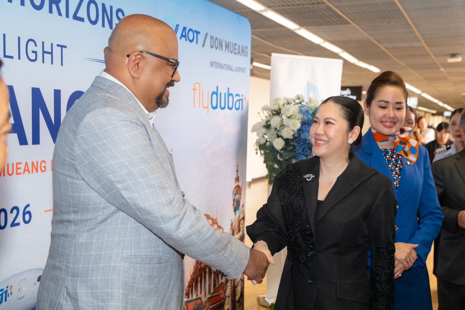 Passengers welcomed at Don Mueang during flydubai Dubai Bangkok inaugural service